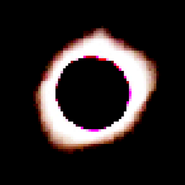 Pixelated eclipse illustration
